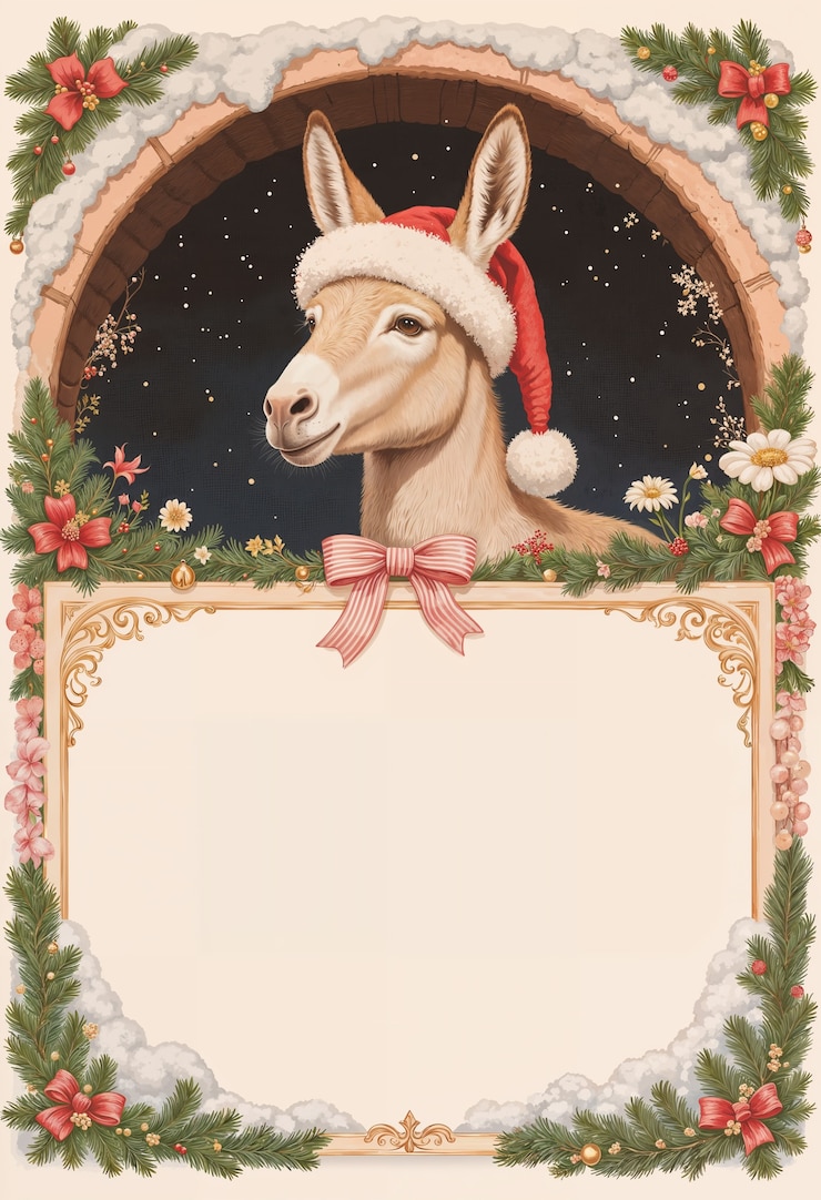 Photo gratuit illustration d'un animal pour noël
