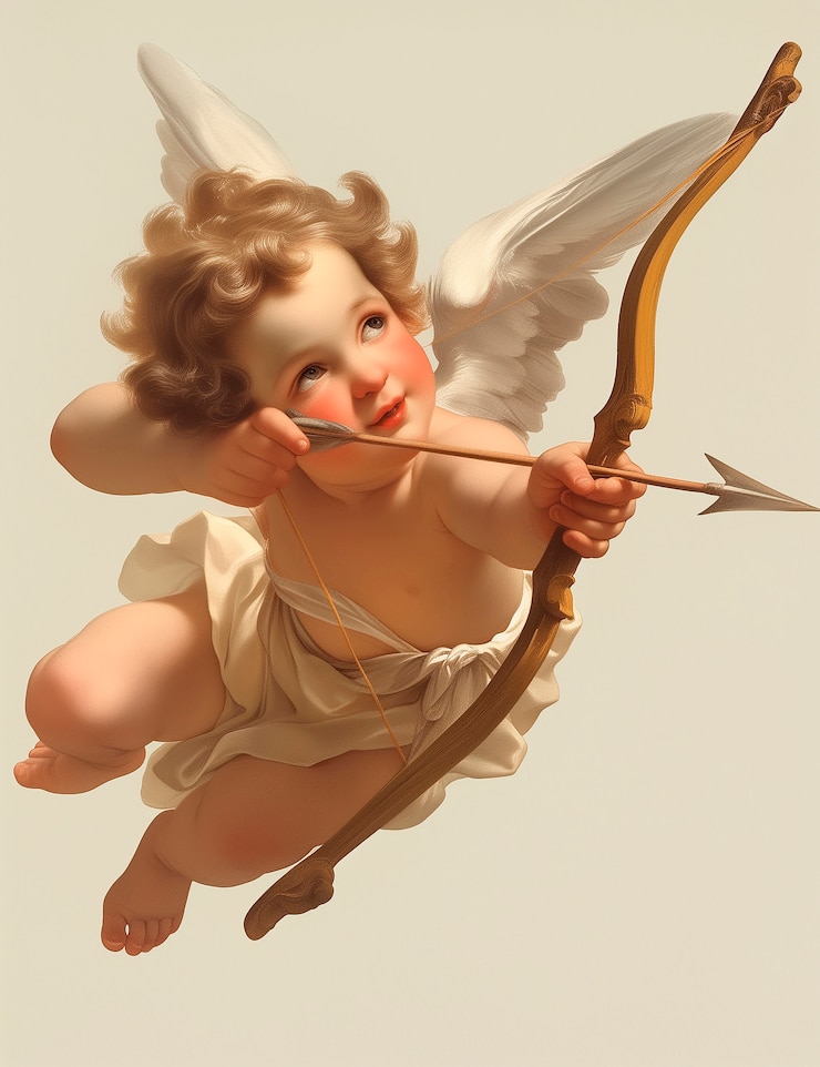 Photo gratuit illustration à l'aquarelle rococo de l'ange cupidon