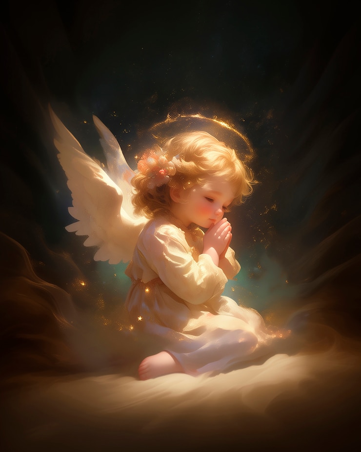 Photo gratuit illustration à l'aquarelle rococo de l'ange cupidon