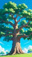 Photo gratuite l'illustration de l'arbre de l'anime