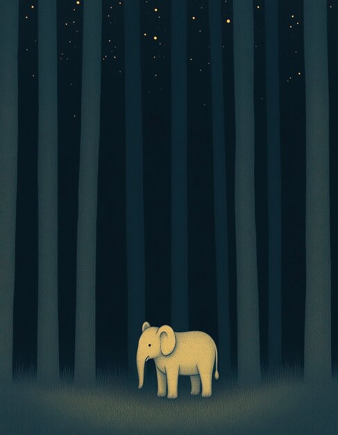 Une illustration capricieuse d'un animal sauvage