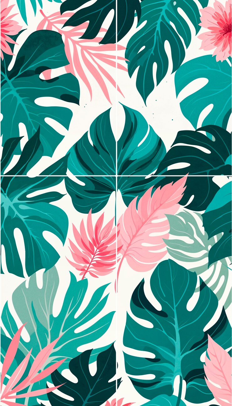 Photo gratuit illustration de carreaux floraux