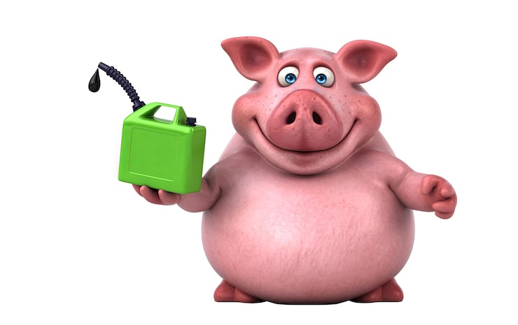 Photo gratuit une illustration de cochon de dessin animé 3d amusante
