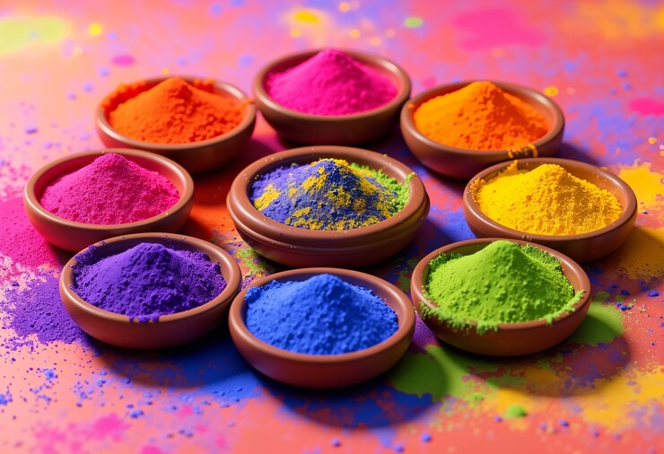 Photo gratuit une illustration colorée de la poudre d'holi