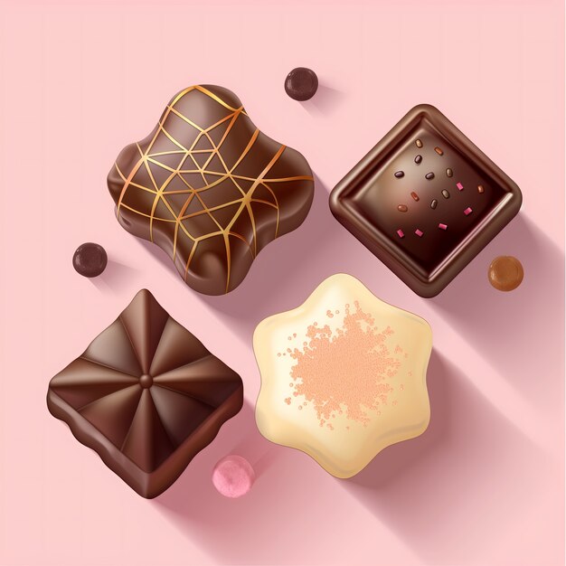 Illustration de dessin animé au chocolat