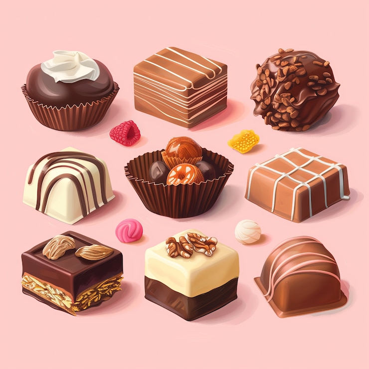 Photo gratuit illustration de dessin animé au chocolat