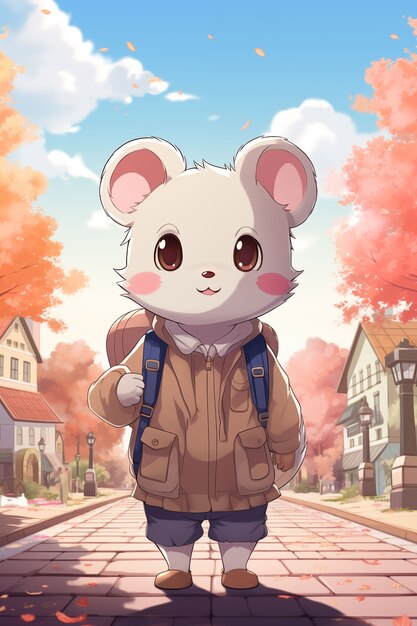 Illustration de dessin animé comme un opossum