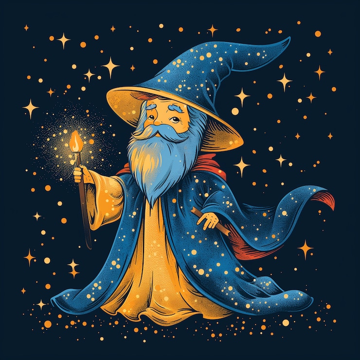 Photo gratuit illustration de dessin animé du sorcier