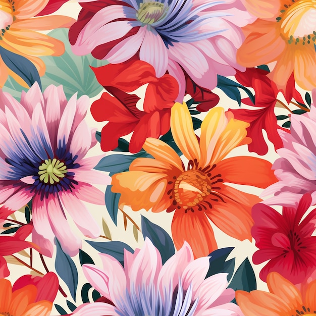 Illustration de dessin animé à motif floral