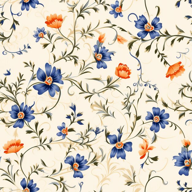 Illustration de dessin animé à motif floral