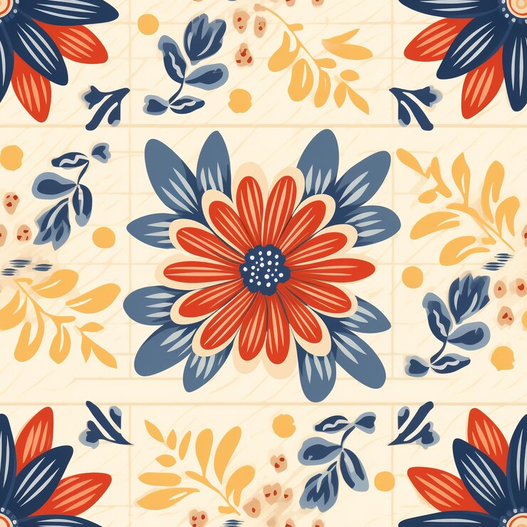 Photo gratuit illustration de dessin animé à motif floral