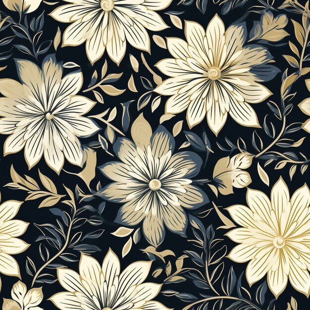 Illustration de dessin animé à motif floral