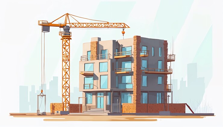 Photo gratuit illustration du chantier de construction