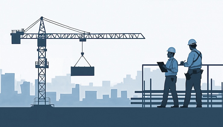 Photo gratuit illustration du chantier de construction