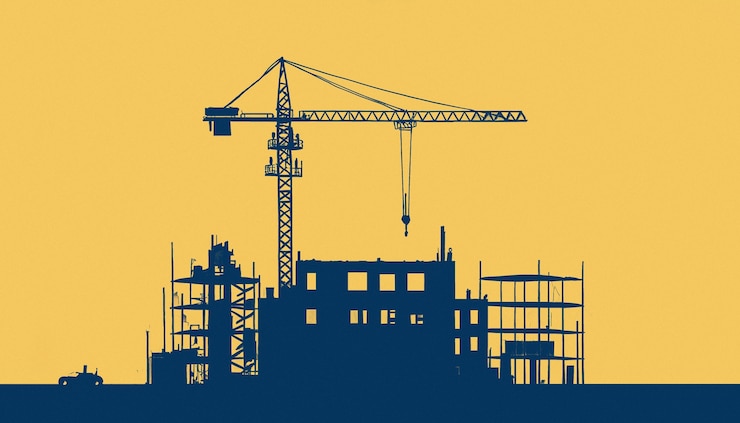 Photo gratuit illustration du chantier de construction