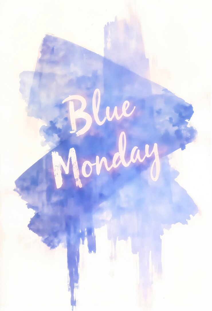 Photo gratuit illustration du lundi bleu