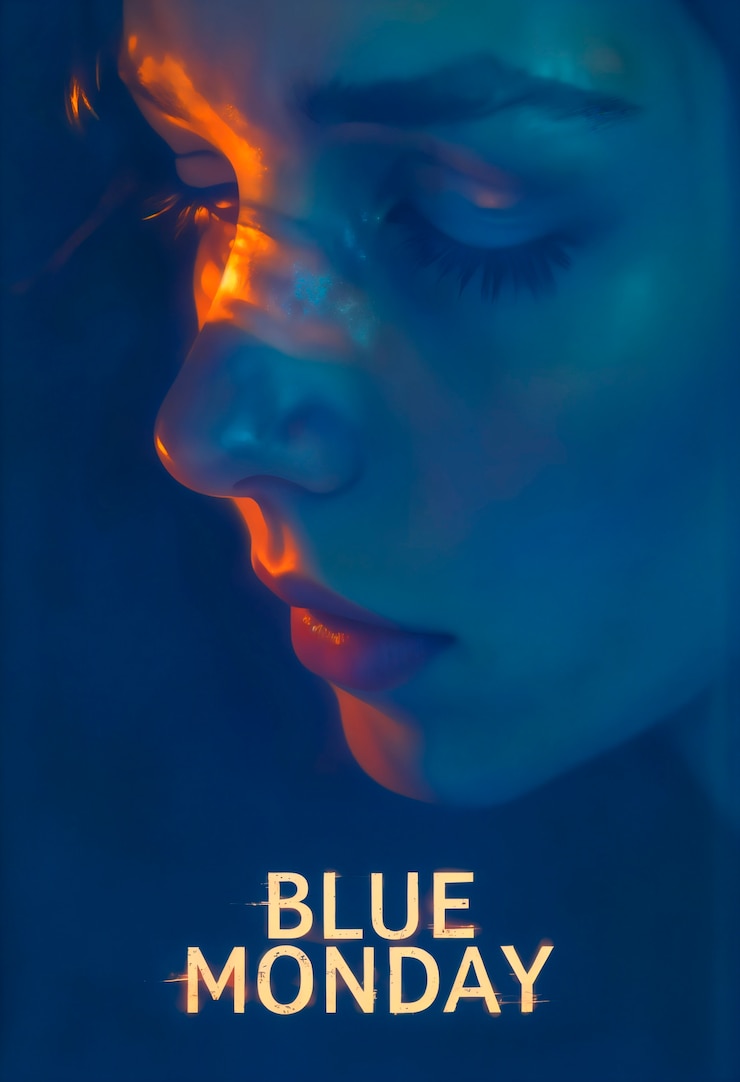Photo gratuit illustration du lundi bleu