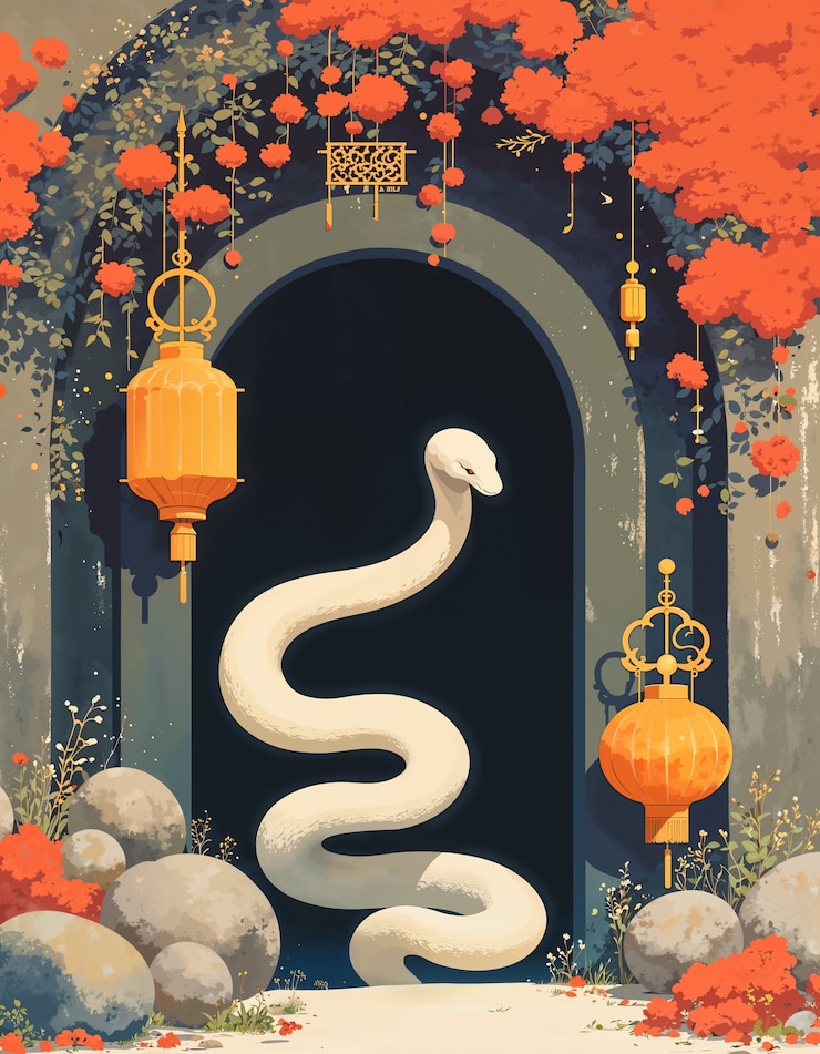 Photo gratuit illustration du nouvel an lunaire chinois