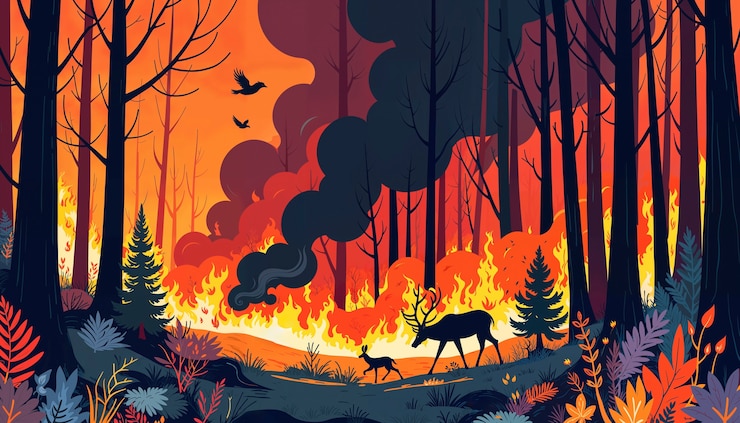 Photo gratuit illustration du réchauffement climatique
