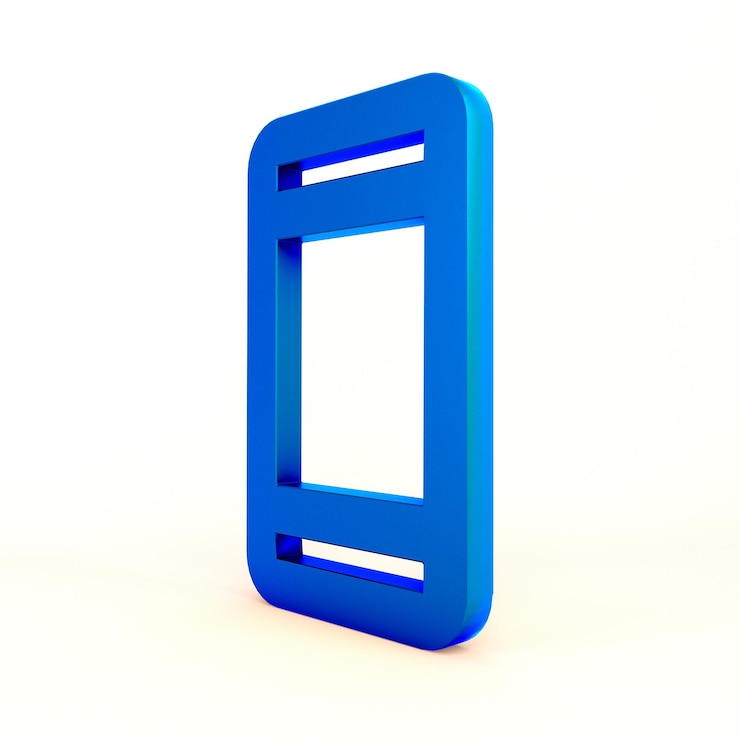 Photo gratuit illustration du téléphone intelligent bleu