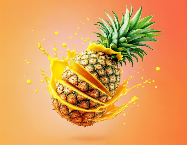 Photo gratuit illustration d'éclaboussure de fruits avec du jus