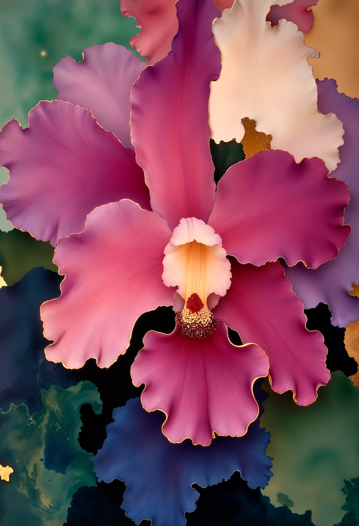 Photo gratuit illustration florale de l'art néoclassique