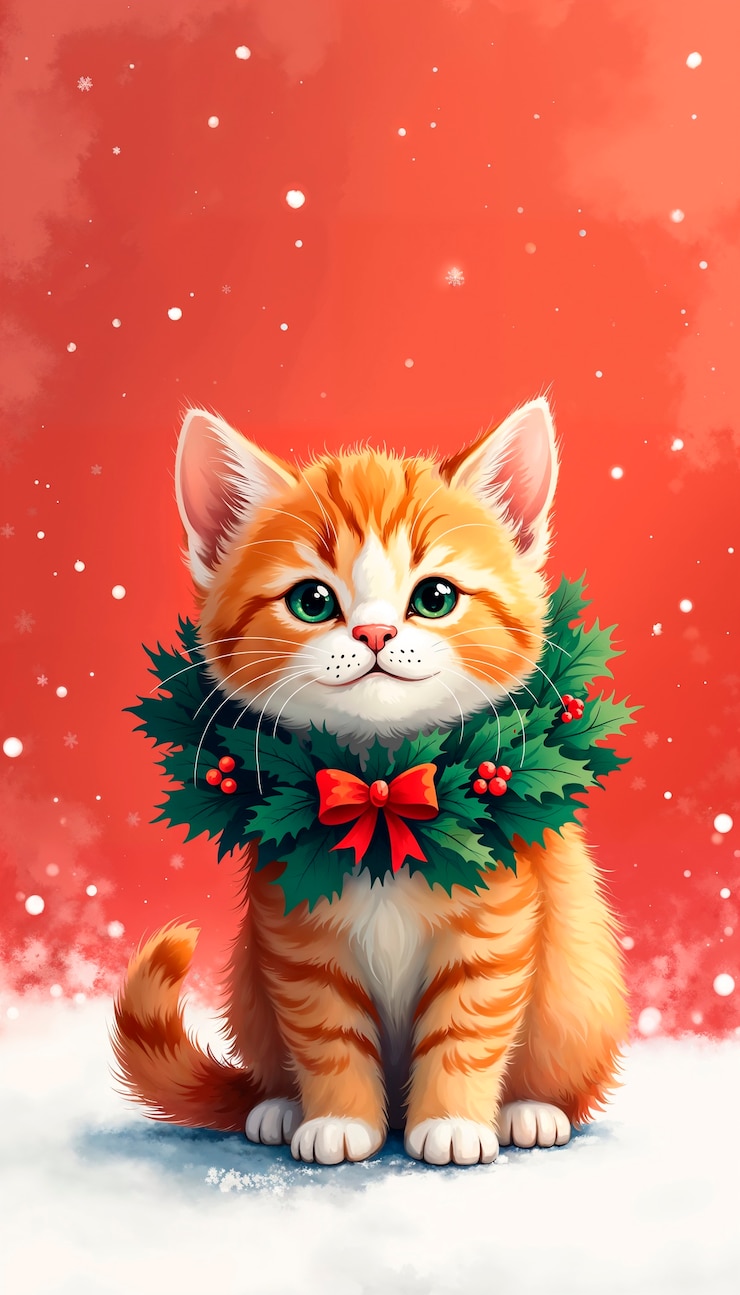 Photo gratuit illustration de fond de l'animal de compagnie de noël
