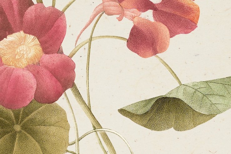 Photo gratuit illustration de fond de fleur de printemps vintage, remixée à partir d'œuvres d'art du domaine public
