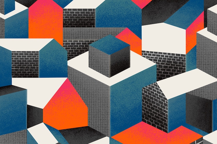 Photo gratuit illustration de fond de modèle inspiré du bauhaus