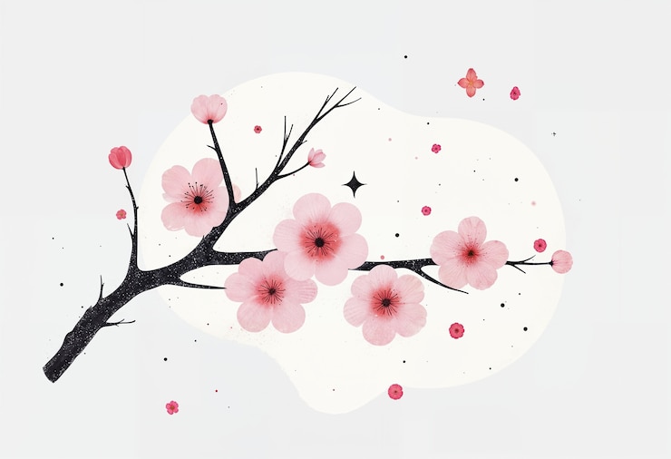 Photo gratuit illustration minimaliste de fleurs