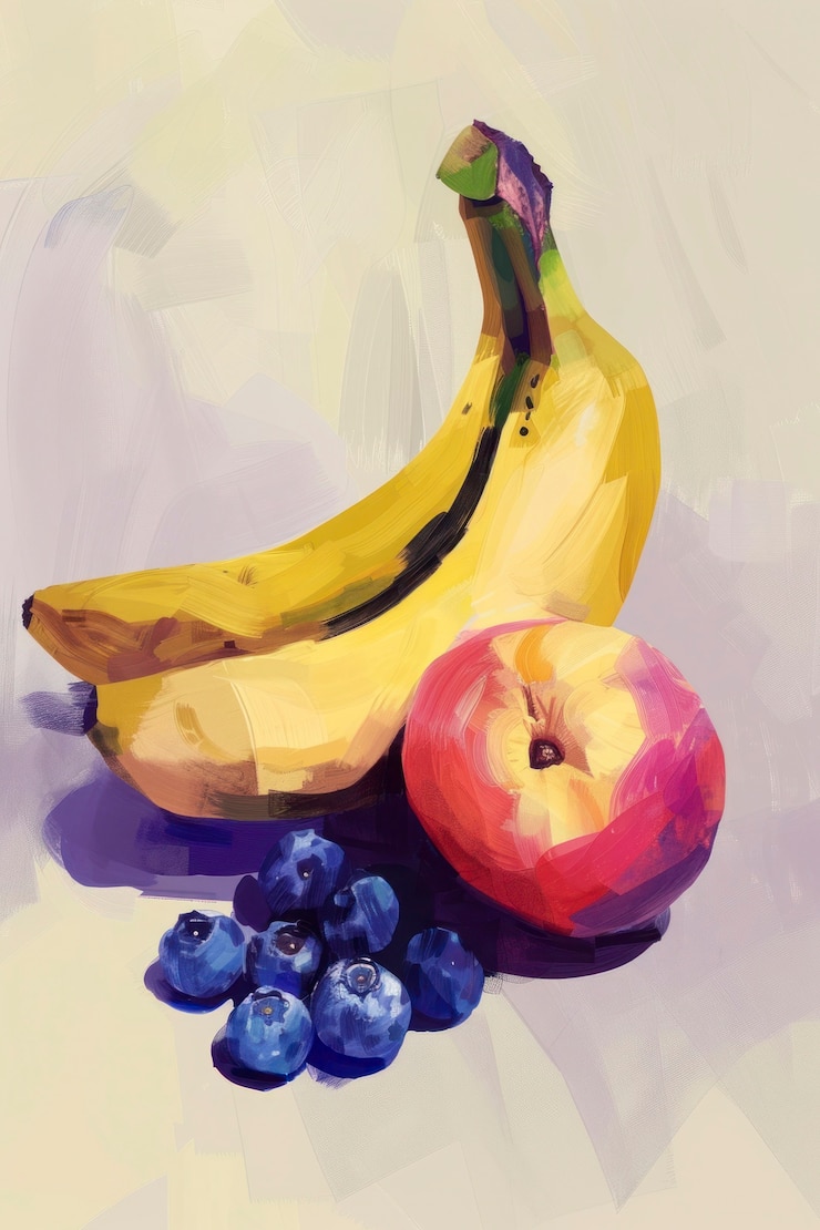 Photo gratuit illustration numérique de fruits