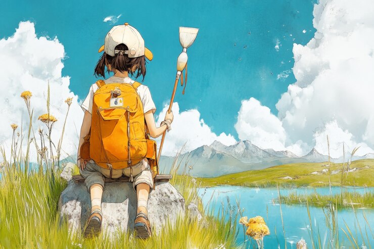 Photo gratuit illustration numérique de la rivière et de la nature