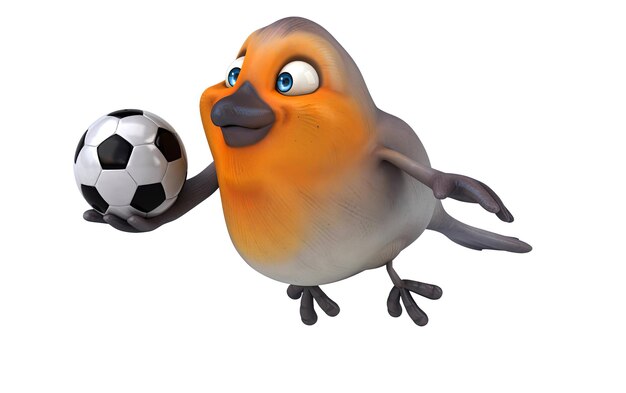 Une illustration d'oiseau de dessin animé 3D amusante