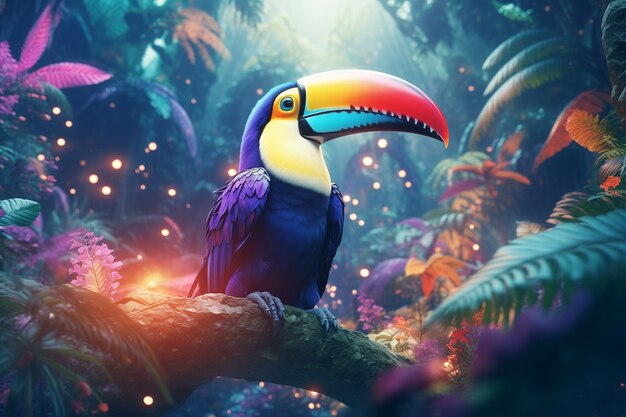 Illustration d'un oiseau fantastique