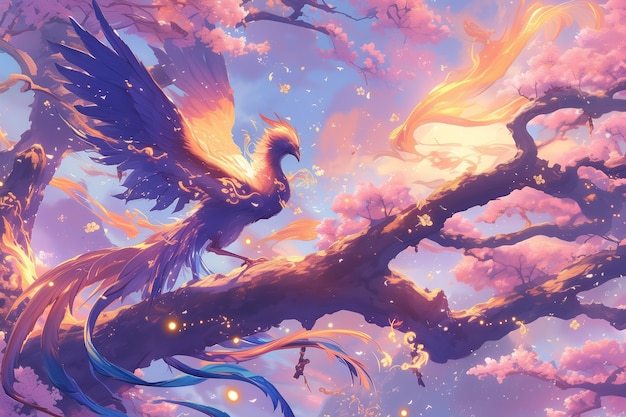 Illustration d'un oiseau fantastique