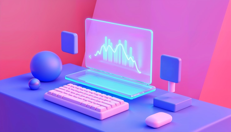 Photo gratuit illustration par ordinateur de graphique 3d