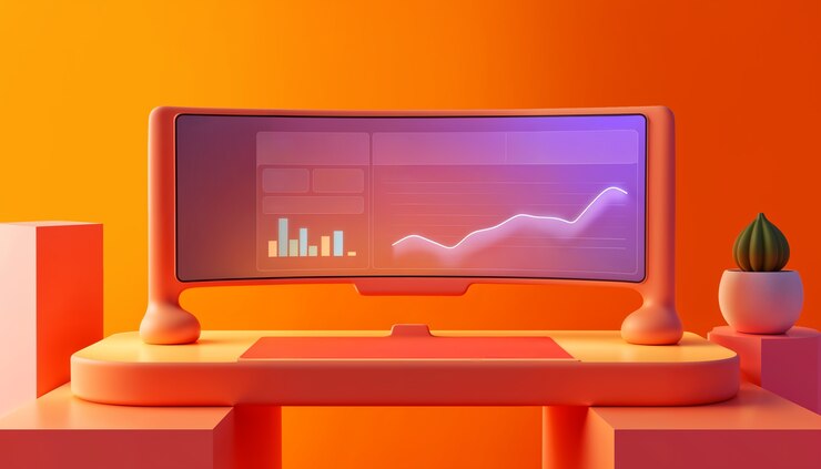 Photo gratuit illustration par ordinateur de graphique 3d