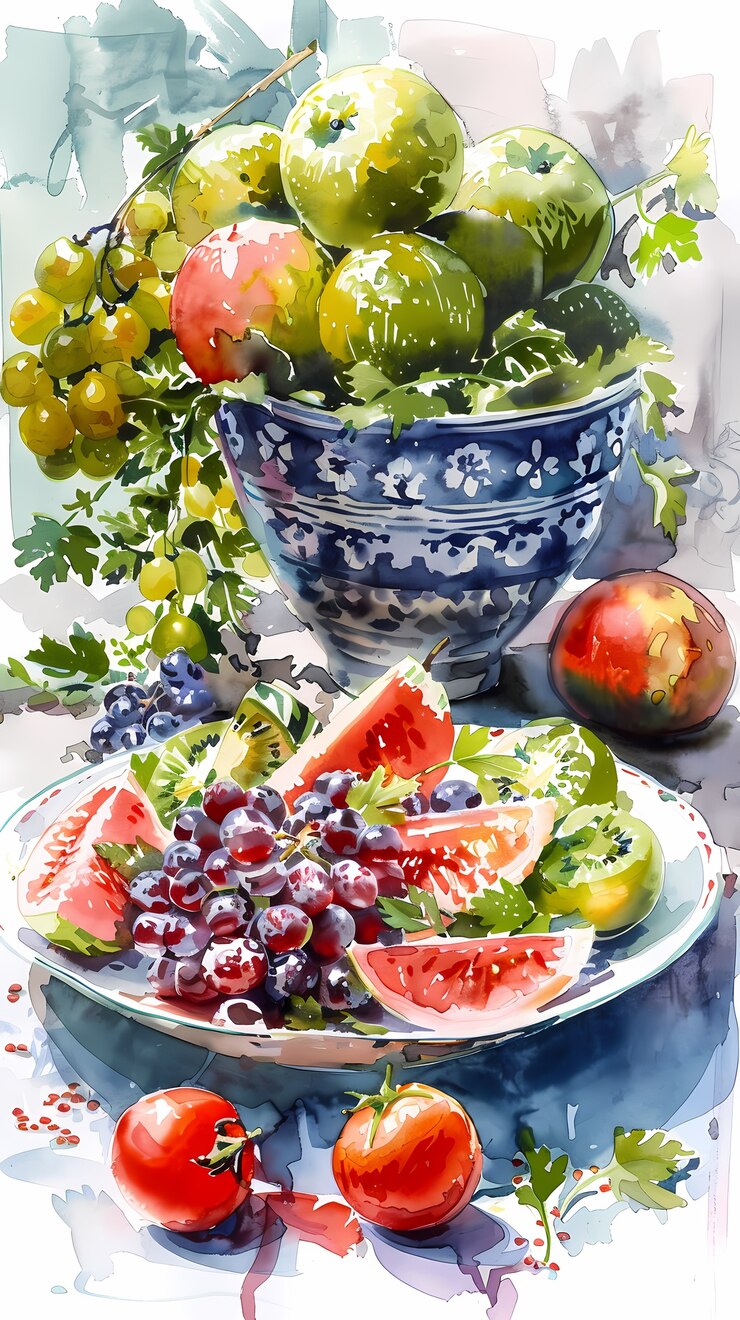 Photo gratuit illustration de poterie à l'aquarelle