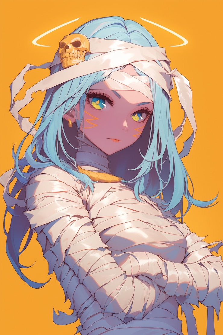 Photo gratuit illustration de scène d'halloween dans le style anime