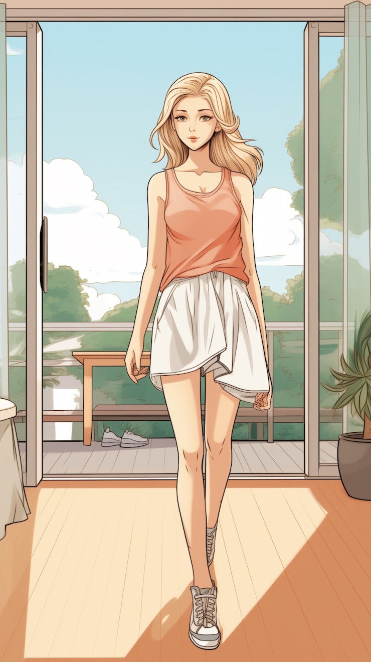 Photo gratuit illustration d'une scène de style de vie de bande dessinée