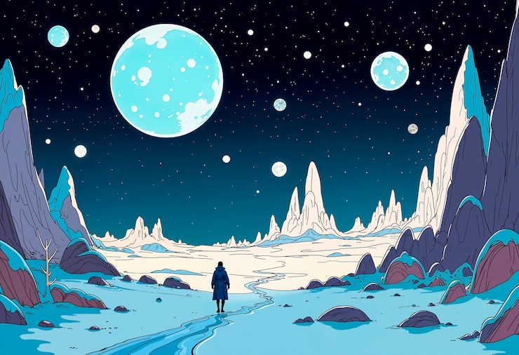 Photo gratuit illustration surréaliste de la planète