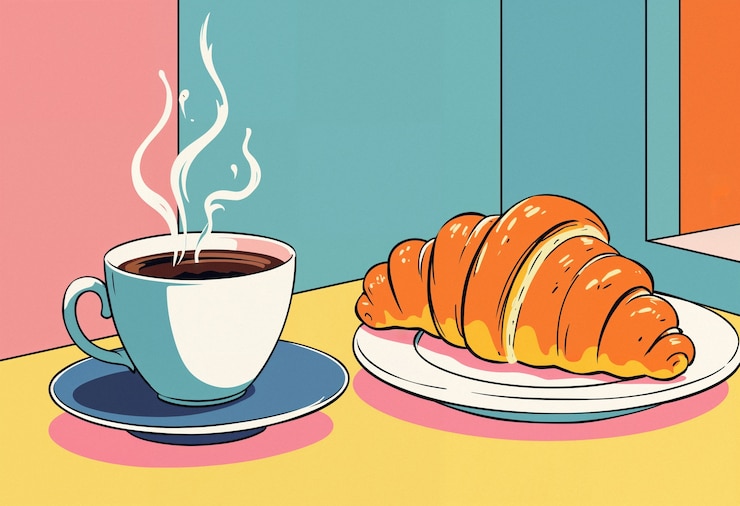Photo gratuit illustration d'une tasse de café