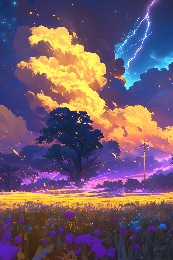Photo gratuit illustration de tempête dans le style de l'art numérique