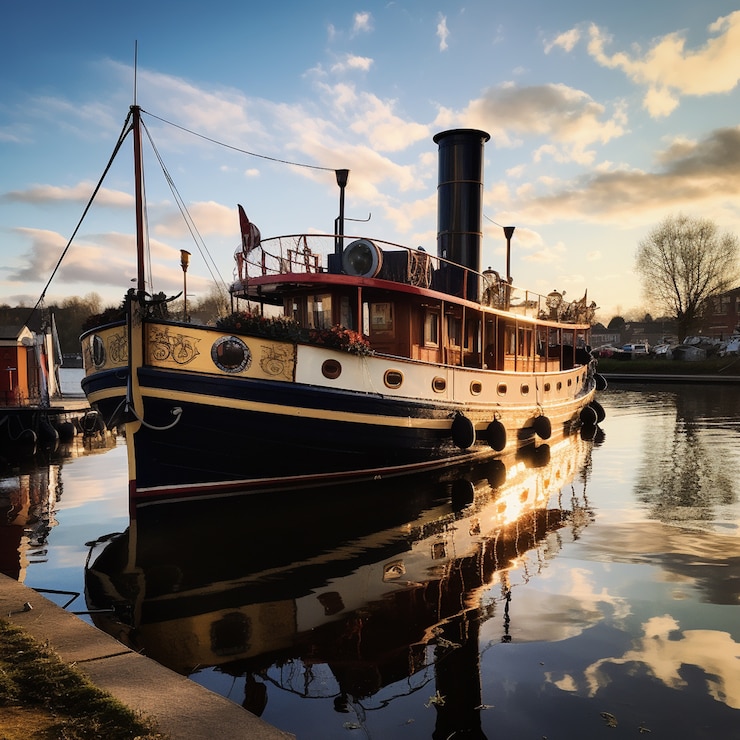 Photo gratuit image de bateau générée par ai