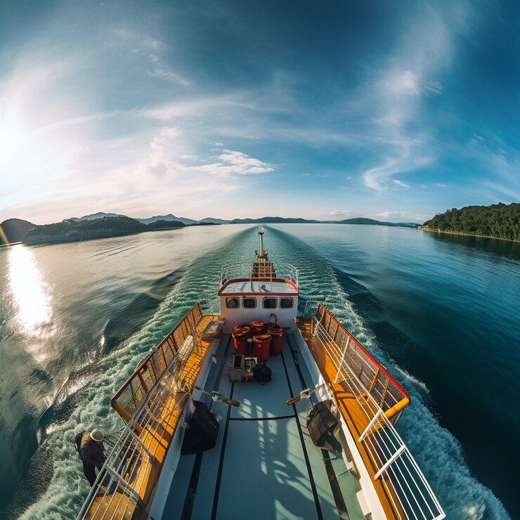 Photo gratuit image de bateau générée par ai