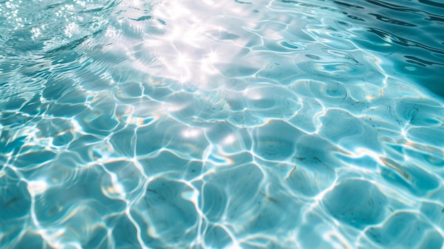 Photo gratuite une image détaillée mettant en valeur l'eau cristalline d'une piscine soulignant son côté rafraîchissant