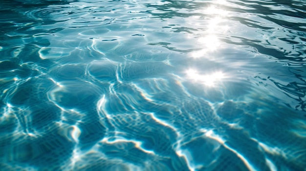 Photo gratuite une image détaillée mettant en valeur l'eau cristalline d'une piscine soulignant son côté rafraîchissant