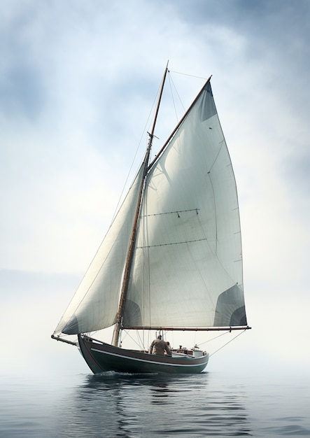 Photo gratuite image du bateau générée par ai