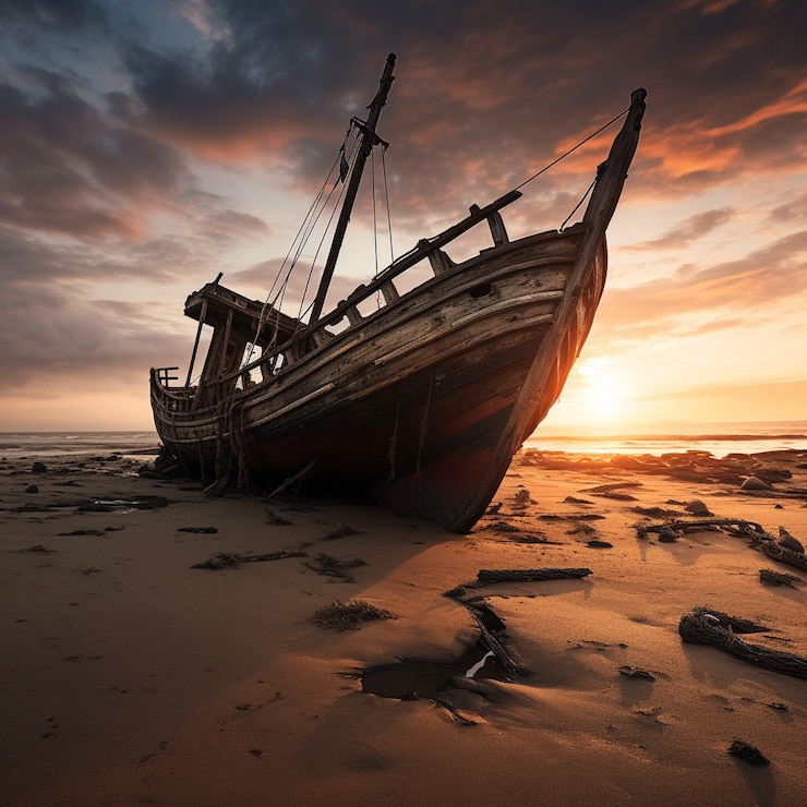 Photo gratuit image du bateau générée par ai
