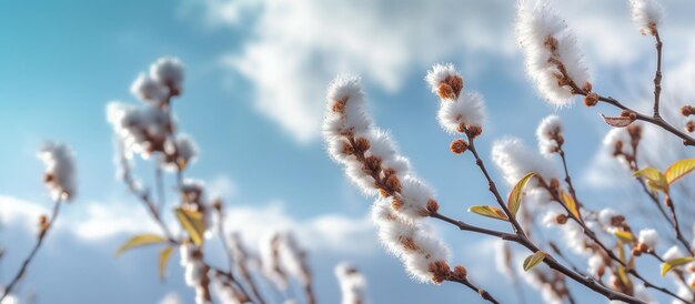 Image générée par AI de coton de belle fleur